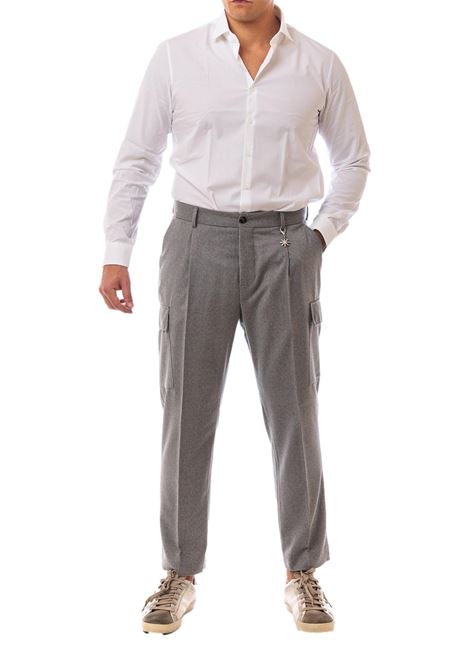 Pantalone cargo flanella di lana stretch MANUEL RITZ | Pantaloni | 3532P1698 23050197